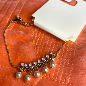 Vintage pearl chain bracelet